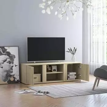 vidaXL TV-Schrank Sonoma Eiche 120x34x37cm, Spanplatte