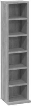 vidaXL CD-Regal Grau Sonoma 21x20x88cm Spanplatte (815073)