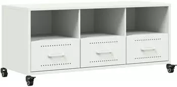 vidaXL TV-Schrank wei&szlig; 100,5x39x43,5cm Stahl (846697)