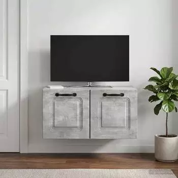 vidaXL Wandmontierter TV-Schrank betongrau 59,5x31x30cm (899388)