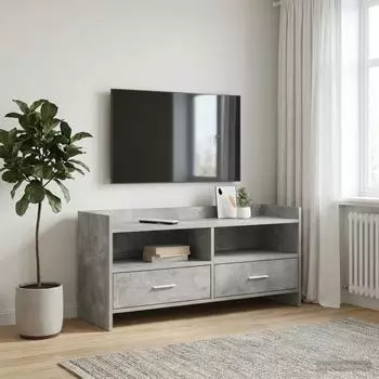 vidaXL TV-Schrank 100x33x47cm betongrau Holzwerkstoff (8011158)