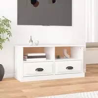 vidaXL TV-Schrank Wei&szlig; 93x35,5x45 cm Holzwerkstoff