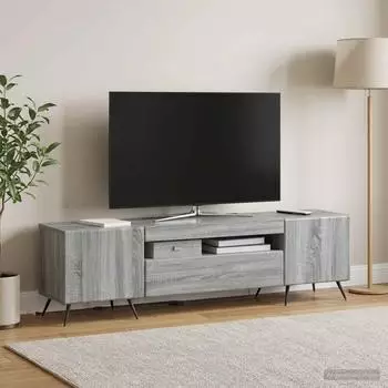 vidaXL TV-Schrank LED Sonoma grau Holzwerkstoff (897571)