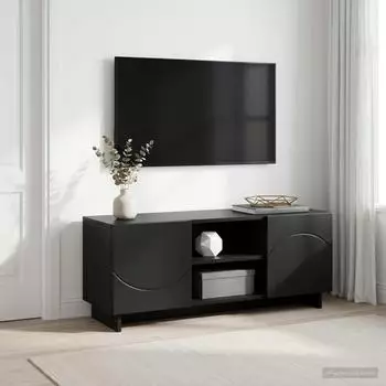 vidaXL TV-St&auml;nder 90x34,5x40cm, schwarz, Holzwerkstoff (8011478)