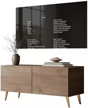 Lookway Colgante TV-Schrank Nussbaum 100cm mit LED-Beleuchtung (800001808039)