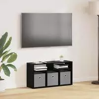 vidaXL Lowboard mit Schubladen Schwarz Eichen-Optik 72 x 22,5 x 38 cm