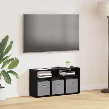 vidaXL Lowboard mit Schubladen, schwarz Eichen-Optik, 72x22,5x38cm (8000573)