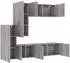vidaXL TV-Wand 5-tlg. grau Sonoma Holzwerkstoff (3216494)