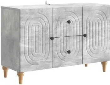 vidaXL TV-Schrank mit Schublade, Holzwerkstoff, betongrau, 89x34,5x60cm