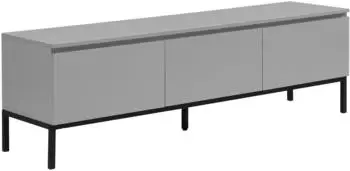 Wohnling Lowboard 150cm, 3 Schubladen, grifflos, grau (WL7.639)