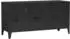 en.casa Kotka TV-Schrank mit 3 Türen, Stahl, schwarz, 113x40x58cm