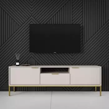 RAUMHIRSCH Austin TV-Lowboard 135cm, Kaschmir/Gold, Holzwerkstoff