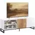 HomCom TV-Lowboard bis 55 Zoll, Soft-Close-Tür, weiß (83B-797V90WT)