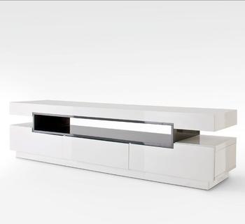 MCA Furniture Laura TV-Element 200 cm weiß Hochglanz/grau