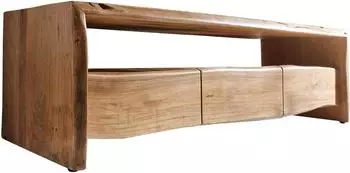 DeLife Live-Edge TV-Lowboard 190 cm 4 Schübe 2 Fächer Akazie Natur