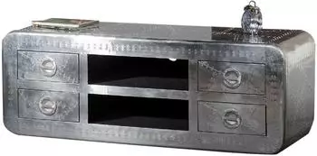 SIT Möbel Airman TV-Lowboard 145 cm silber