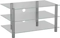 TV M&ouml;bel Sideboard Fernseh Rack Alu Glas Netasa