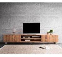 DeLife Fernsehtisch Live-Edge Akazie Natur 300 cm 2 Schübe 2 Fächer Lowboard