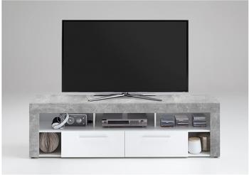 FMD Vibio 2 TV-Lowboard 1800 mm grau/weiß