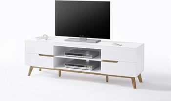 MCA Furniture TV Lowboard weiss/matteiche