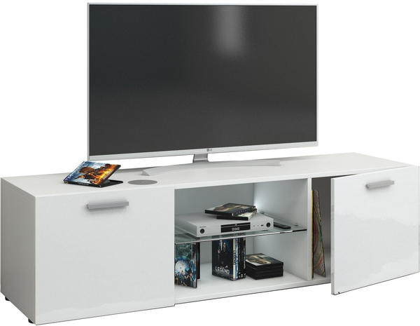 VCM TV-Wandboard Jusa-Hochglanz 95cm Weiß