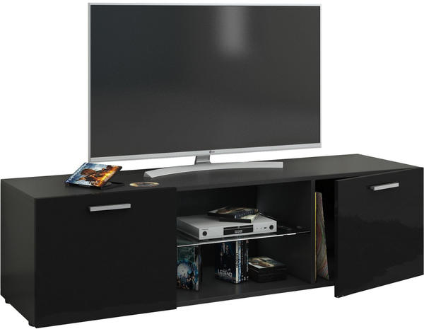 VCM TV-Wandboard Jusa-Hochglanz 115cm Schwarz