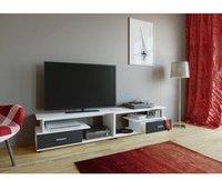 VCM Rimini Maxi TV-Lowboard 220 cm weiß/schwarz