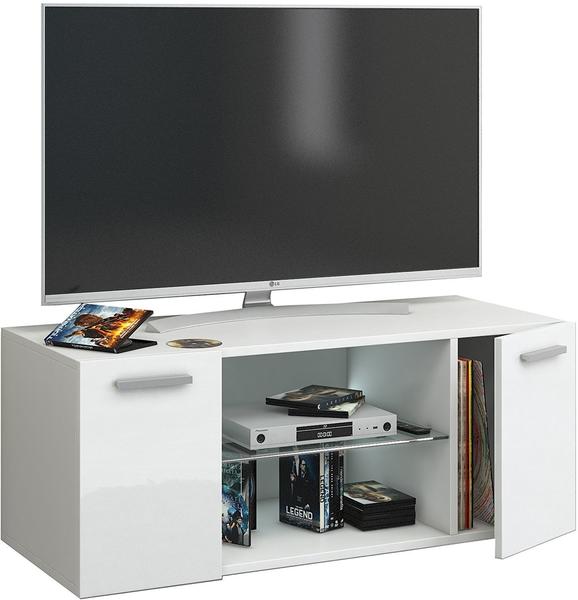 VCM Lowina TV-Lowboard 950 mm weiß Hochglanz