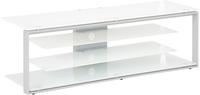 Maja JOICE 5200 TV-Rack 130cm platingrau/Weißglas