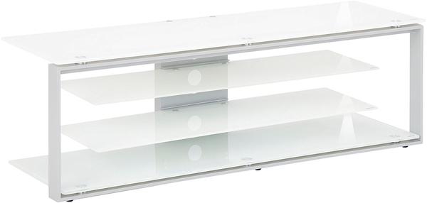 Maja JOICE 5200 TV-Rack 130cm platingrau/Weißglas