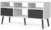 PK-Invest TV Hifi Tisch Board Napoli Lowboard Phono Schrank Kommode schwarz/weiß