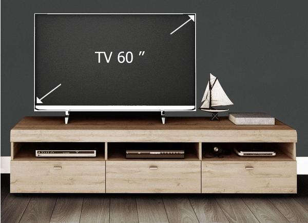 YOURHOME Loft II TV-Lowboard 182,8 cm grandson eichefarben hell