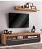 TRENDMANUFAKTUR TV-Lowboard 140 cm mit Wandregal satin nussbaumfarben/darkwood