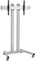 Vogels TD2084S Displaywagen bis 165 cm (65") doppel Profil, Höhe 200 cm, max. 150 kg, Vesa max. 800x400, silber-schwarz