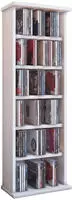 VCM CD-Regal Vostan, 25245, wei&szlig;, aus Holz, 31 x 91,5 x 18cm, 6 F&auml;cher
