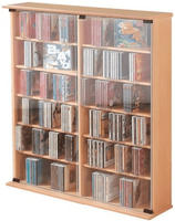 Holz CD DVD Stand Regal Schrank Roma Glast&uuml;r