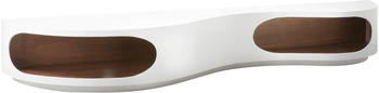 SalesFever Lowboard 200x50x30cm wei&szlig;/walnuss matt