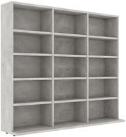 vidaXL CD-Regal Betongrau 100x23x89,5 cm Holzwerkstoff