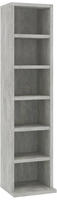 vidaXL CD-Schrank Betongrau 21x20x88 cm Holzwerkstoff
