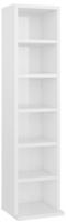 vidaXL CD-Schrank Hochglanz-Wei&szlig; 21x20x88 cm Holzwerkstoff