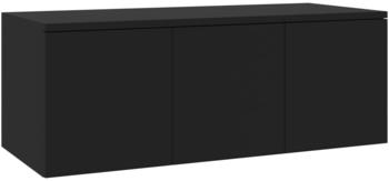 vidaXL TV-Schrank 80x34x30 cm Spanplatte schwarz