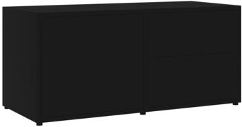 vidaXL TV-Schrank 80x34x36 cm Spanplatte schwarz