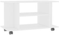 vidaXL TV-Schrank mit Rollen Wei&szlig; 80x40x45 cm Holzwerkstoff