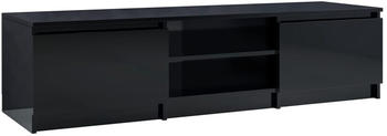 vidaXL TV Cabinet Engineered Wood 140 x 40 x 35,5 cm high gloss black (800655)