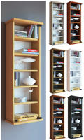 Holz CD DVD Wandregal Schrank Loposa Glast&uuml;r