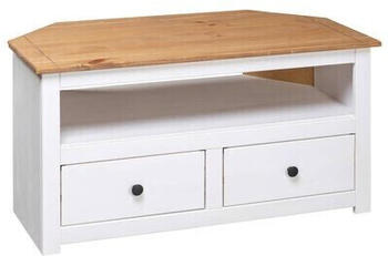 vidaXL TV Cabinet 93x49x49 cm Solid Pine Panama Range white (282687)