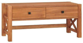 vidaXL TV Desk with 2 Drawers 100x40x45 cm Recycled Teak Wood (325266)