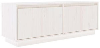 vidaXL TV Cabinet 110x34x40 cm Solid Wood Pine white (813850)