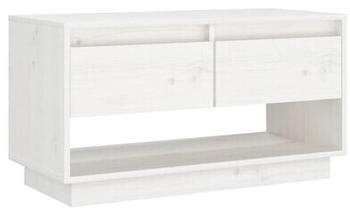 vidaXL TV Cabinet 74x34x40 cm Solid Wood Pine white (813840)