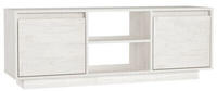 vidaXL TV Cabinet 110 x 30 x 40 cm Solid Pinewood white (809901)
